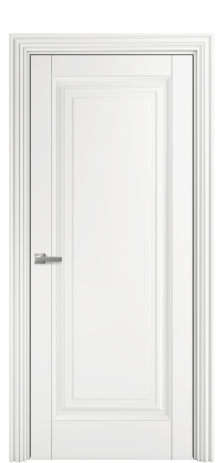 Дверь межкомнатная Bergamo 1 Цвет Белый Покрытие Эмаль  Наличник ML 85 Цена 52875