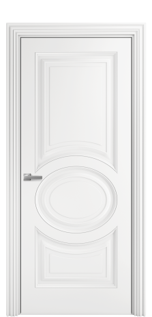 Дверь межкомнатная Bergamo 5 Цвет Белый Покрытие Эмаль  Наличник ML 85 Цена 61825