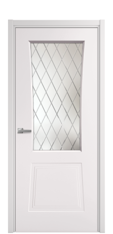 Дверь межкомнатная Dino 2 Цвет Крем Покрытие Эмаль  Наличник L 50 Цена 42130