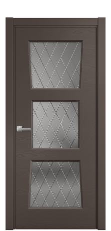 Дверь межкомнатная Dino 3 Цвет Коричневый Brash Покрытие Эмаль брашированная  Наличник L 75 Цена 44950