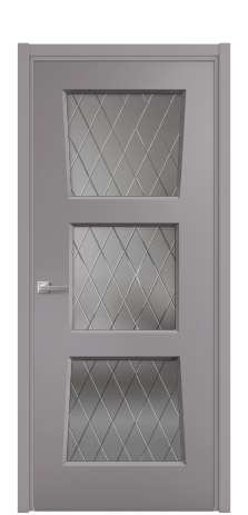 Дверь межкомнатная Dino 3 Цвет Ирис Покрытие Эмаль  Наличник L 50 Цена 42750