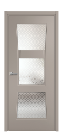 Дверь межкомнатная Dino 3 Цвет Какао Покрытие Эмаль  Наличник L 50 Цена 42485