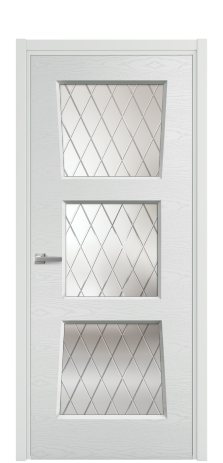 Дверь межкомнатная Dino 3 Цвет Облачный Brash Покрытие Эмаль брашированная  Наличник L 50 Цена 49150