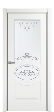 Дверь межкомнатная Lina 6 Цвет Белый Покрытие Эмаль  Наличник L 75 Цена 38055