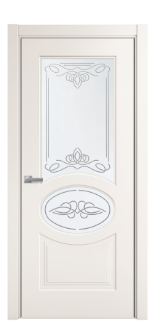 Дверь межкомнатная Lina 6 Цвет Молочный Покрытие Эмаль  Наличник L 75 Цена 42675