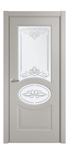 Дверь межкомнатная Lina 6 Цвет Серый Шелк Покрытие Эмаль  Наличник L 75 Цена 42675