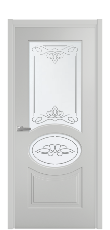 Дверь межкомнатная Lina 6 Цвет Телегрей Покрытие Эмаль  Наличник L 50 Цена 46375