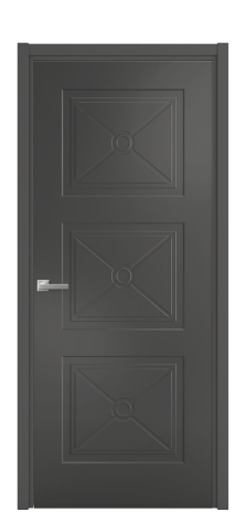 Дверь межкомнатная Marko 3 Цвет Антрацит Покрытие Эмаль  Наличник L 50 Цена 40625