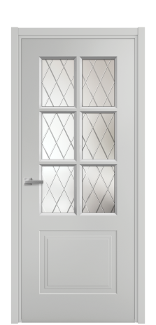 Дверь межкомнатная Paulo 1 Цвет Телегрей Покрытие Эмаль  Наличник L 50 Цена 41980