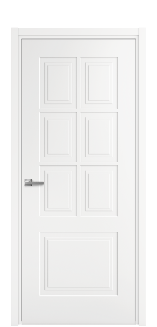 Дверь межкомнатная Paulo 1 Цвет Белый Покрытие Эмаль  Наличник L 50 Цена 40475