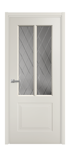 Дверь межкомнатная Paulo 2 Цвет Дымчатый Покрытие Эмаль  Наличник L 50 Цена 42680