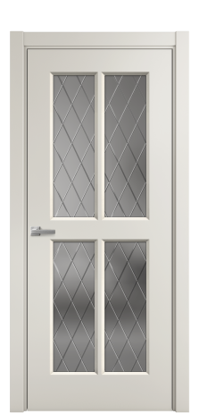 Дверь межкомнатная Paulo 3 Цвет Дымчатый Покрытие Эмаль  Наличник L 75 Цена 39965