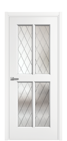 Дверь межкомнатная Paulo 3 Цвет Белый Покрытие Эмаль  Наличник L 50 Цена 37915