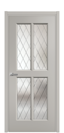 Дверь межкомнатная Paulo 3 Цвет Серый Шелк Покрытие Эмаль  Наличник L 50 Цена 42915