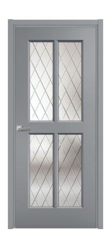 Дверь межкомнатная Paulo 3 Цвет Гриджио Покрытие Эмаль  Наличник L 50 Цена 42915