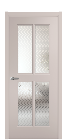 Дверь межкомнатная Paulo 3 Цвет Пудра Покрытие Эмаль  Наличник L 50 Цена 43335