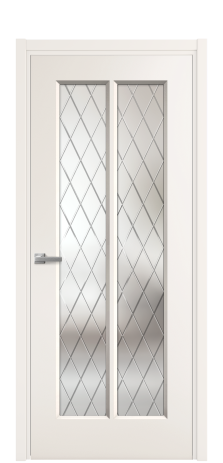 Дверь межкомнатная Paulo 4 Цвет Молочный Покрытие Эмаль  Наличник L 50 Цена 42765