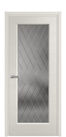 Дверь межкомнатная Рино 1 Цвет Дымчатый Brash Покрытие Эмаль брашированная  Наличник L 50 Цена 47415