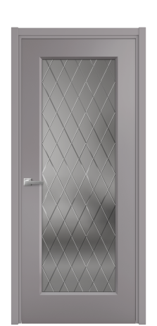 Дверь межкомнатная Rino 1 Цвет Ирис Покрытие Эмаль  Наличник L 50 Цена 43515