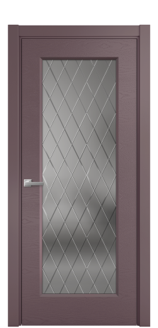 Дверь межкомнатная Rino 1 Цвет Лиловый Brash Покрытие Эмаль брашированная  Наличник L 75 Цена 45865