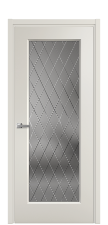 Дверь межкомнатная Rino 1 Цвет Дымчатый Покрытие Эмаль  Наличник L 50 Цена 43665