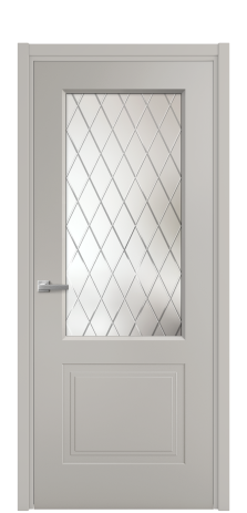 Дверь межкомнатная Rino 2 Цвет Серый Шелк Покрытие Эмаль  Наличник L 50 Цена 41980