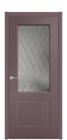 Дверь межкомнатная Rino 2 Цвет Лиловый Brash Покрытие Эмаль брашированная  Наличник L 50 Цена 50415