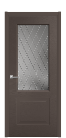 Дверь межкомнатная Rino 2 Цвет Коричневый Brash Покрытие Эмаль брашированная  Наличник L 50 Цена 50415