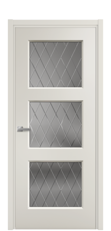 Дверь межкомнатная Rino 3 Цвет Дымчатый Покрытие Эмаль  Наличник L 50 Цена 42750