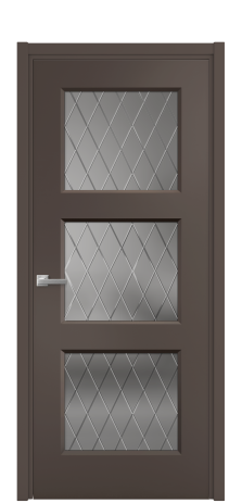 Дверь межкомнатная Rino 3 Цвет Коричневый Покрытие Эмаль  Наличник L 50 Цена 42750