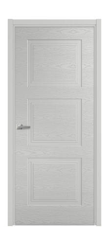 Дверь межкомнатная Rino 3 Цвет Телегрей Brash Покрытие Эмаль брашированная  Наличник L 50 Цена 47575