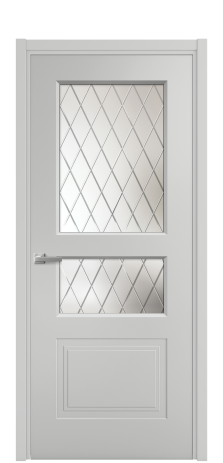 Дверь межкомнатная Рино 4 Цвет Телегрей Покрытие Эмаль  Наличник L 50 Цена 42050