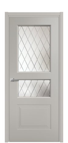 Дверь межкомнатная Рино 4 Цвет Серый Шелк Покрытие Эмаль  Наличник L 50 Цена 42050