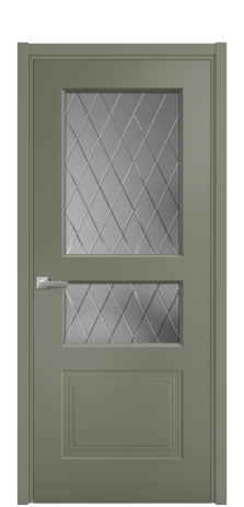 Дверь межкомнатная Rino 4 Цвет Зеленый Покрытие Эмаль  Наличник L 50 Цена 43843
