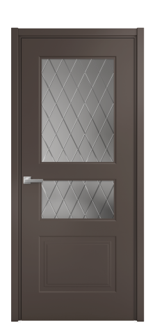 Дверь межкомнатная Рино 4 Цвет Коричневый Покрытие Эмаль  Наличник L 50 Цена 46218