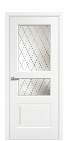 Дверь межкомнатная Rino 4 Цвет Белый Покрытие Эмаль  Наличник L 50 Цена 37200