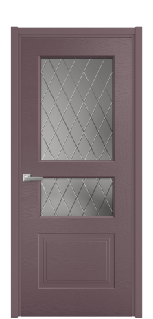Дверь межкомнатная Rino 4 Цвет Лиловый Brash Покрытие Эмаль брашированная  Наличник L 50 Цена 49700