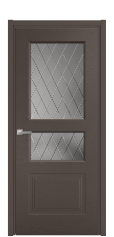 Дверь межкомнатная Rino 4 Цвет Коричневый Brash Покрытие Эмаль брашированная  Наличник L 50 Цена 49700