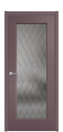 Дверь межкомнатная Plain 1 Цвет Лиловый Brash Покрытие Эмаль брашированная  Наличник L 50 Цена 49365