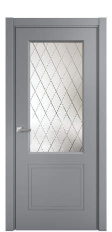 Дверь межкомнатная Plain 2 Цвет Гриджио Покрытие Эмаль  Наличник L 75 Цена 37325