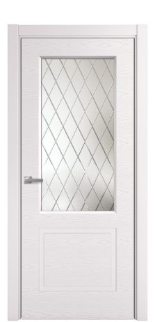 Дверь межкомнатная Plain 2 Цвет Крем Brash Покрытие Эмаль брашированная  Наличник L 75 Цена 43225