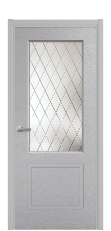 Дверь межкомнатная Plain 2 Цвет Галечный Brash Покрытие Эмаль брашированная  Наличник L 50 Цена 47875