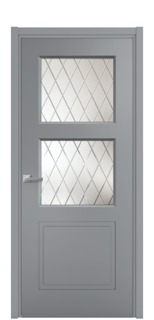 Дверь межкомнатная Плэйн 3 Цвет Гриджио Покрытие Эмаль  Наличник L 50 Цена 42243