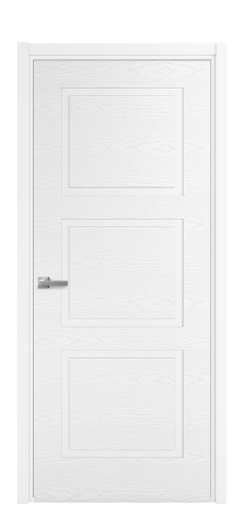 Дверь межкомнатная Плэйн 3 Цвет Белый Brash Покрытие Эмаль брашированная  Наличник L 50 Цена 43375