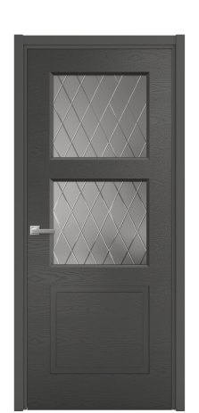 Дверь межкомнатная Плэйн 3 Цвет Антрацит Brash Покрытие Эмаль брашированная  Наличник L 50 Цена 45500