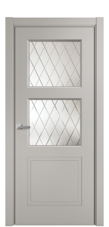 Дверь межкомнатная Plain 3 Цвет Серый Шелк Покрытие Эмаль  Наличник L 75 Цена 37350