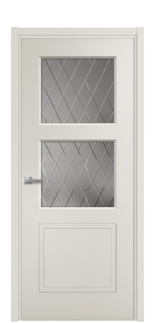 Дверь межкомнатная Plain 3 Цвет Дымчатый Покрытие Эмаль  Наличник L 50 Цена 41600