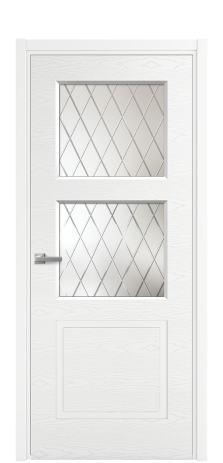 Дверь межкомнатная Plain 3 Цвет Белый Brash Покрытие Эмаль брашированная  Наличник L 50 Цена 47900