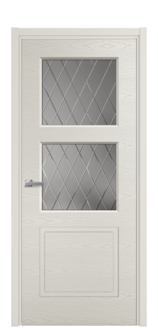 Дверь межкомнатная Plain 3 Цвет Дымчатый Brash Покрытие Эмаль брашированная  Наличник L 50 Цена 48450