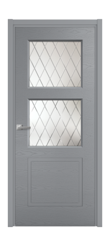 Дверь межкомнатная Plain 3 Цвет Гриджио Brash Покрытие Эмаль брашированная  Наличник L 50 Цена 47900